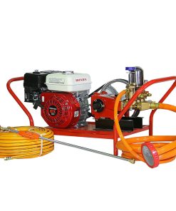 سمپاش زنبه ای با موتور و پمپ میتسوبیشی و با شلنگ ۵۰ متر و لانس ترک